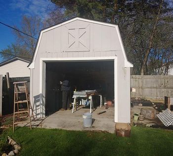 Shed Door Before Installation — Port Washington, WI — Jiffy Overhead Door, LLC