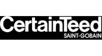A black and white logo for certainteed saint-gobain.