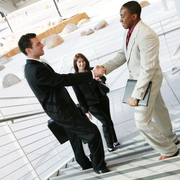 Two men shaking hands