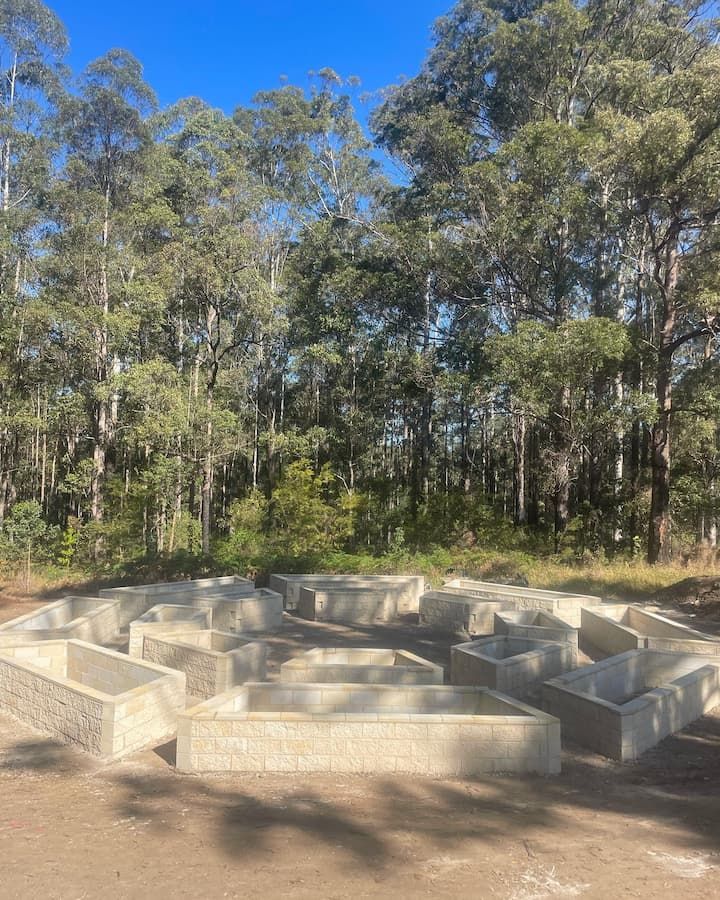 A Maze Of Concrete Blocks In The Middle Of A Forest — Millers Masonry In Kempsey, NSW