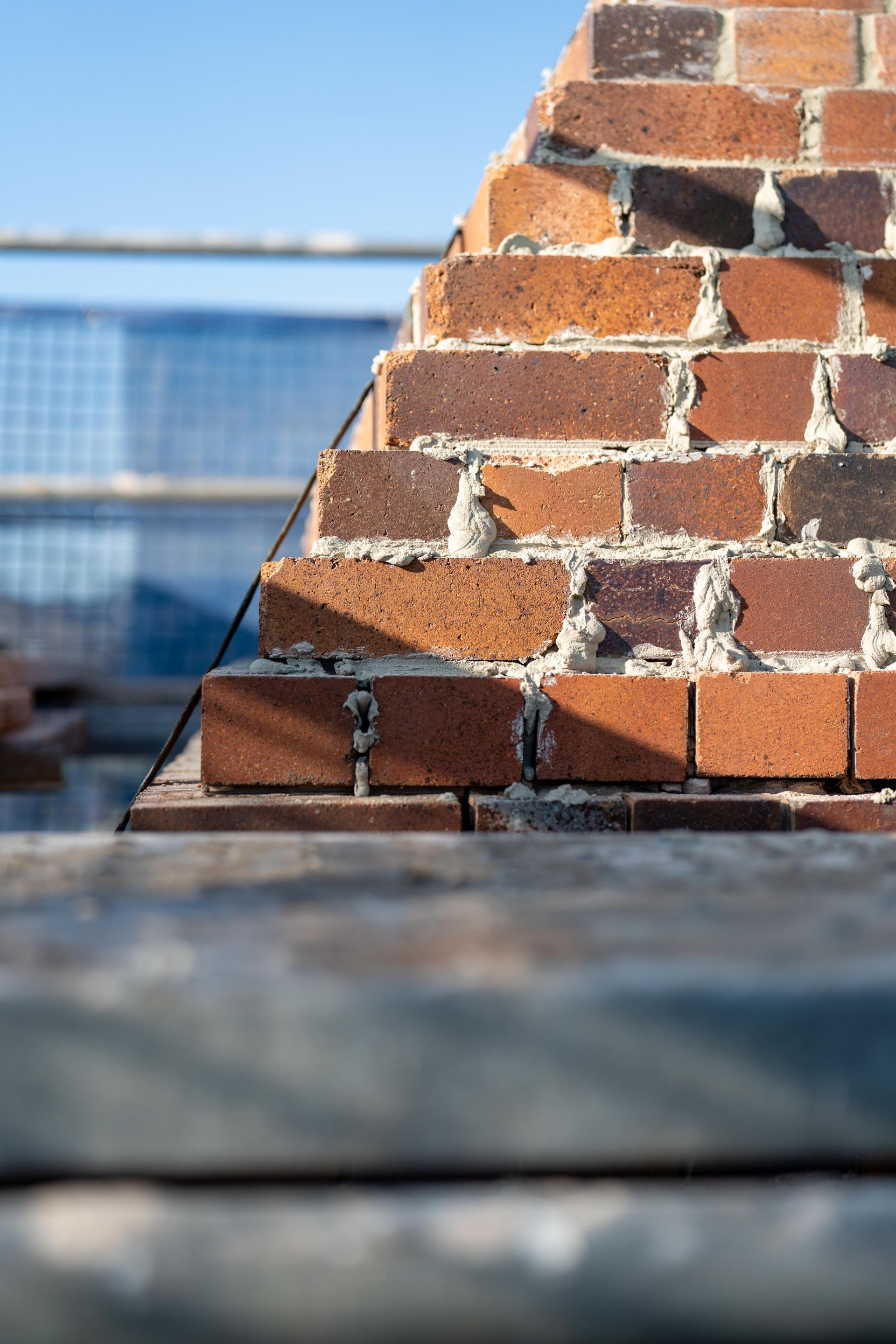 Close-Up of A Brick Chimney Under Construction — Millers Masonry In Kempsey, NSW