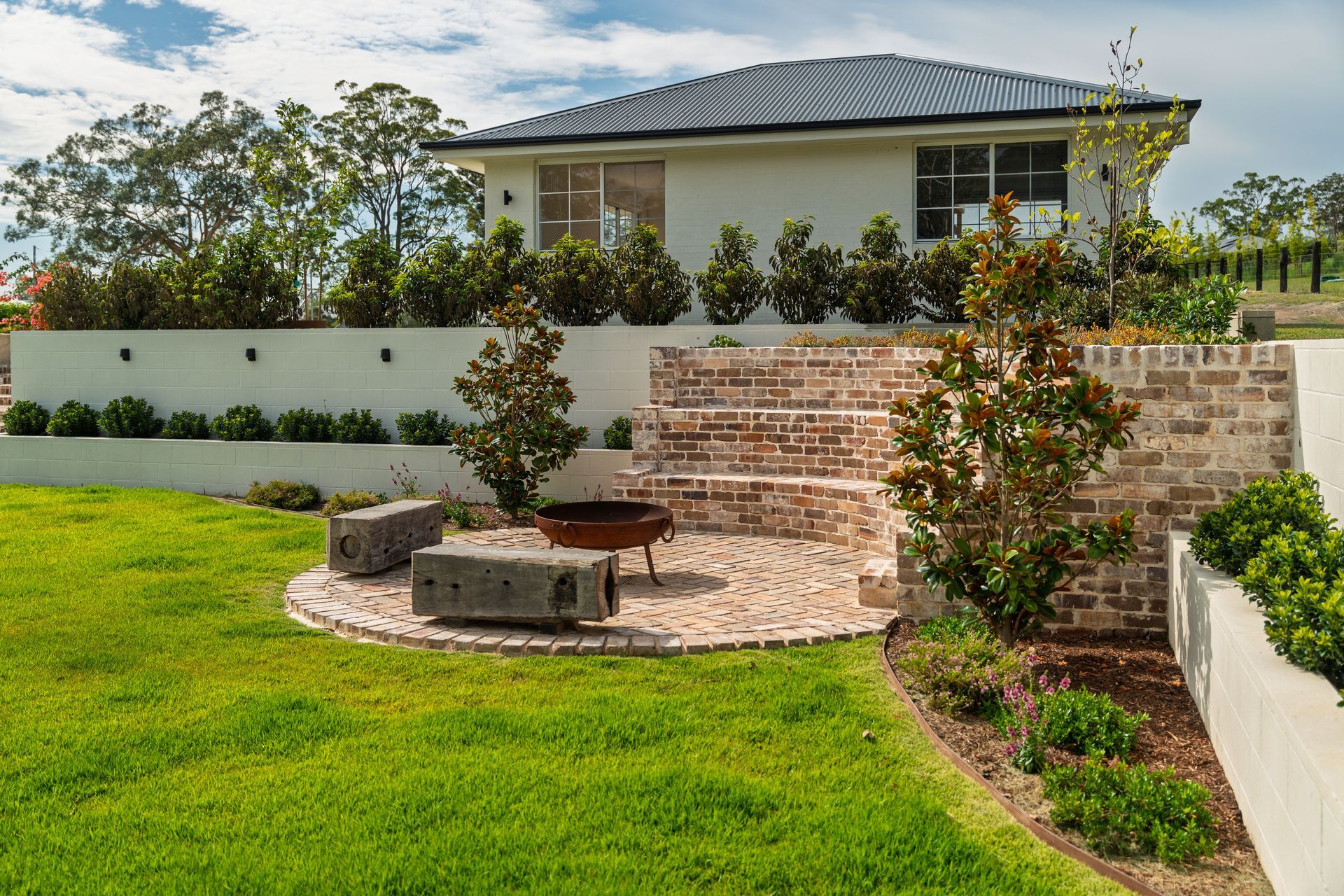 Scaffolding in the middle of a small town — Millers Masonry In Port Macquarie, NSW