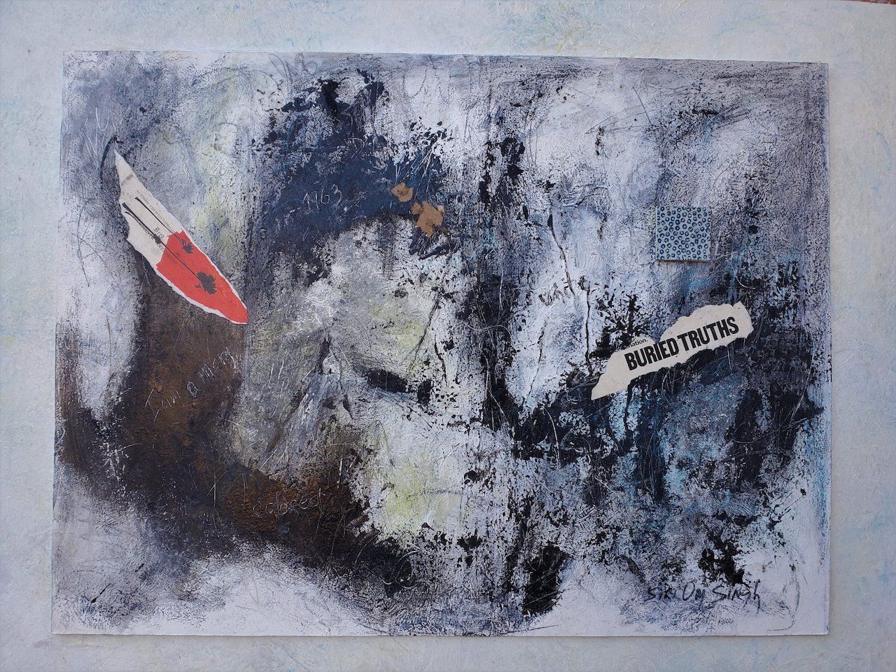 A painting of a surfboard with the word brothers on it