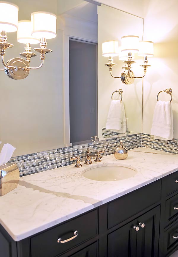 White Countertop on Comfort Room — Countertop Specialists in Savannah, GA