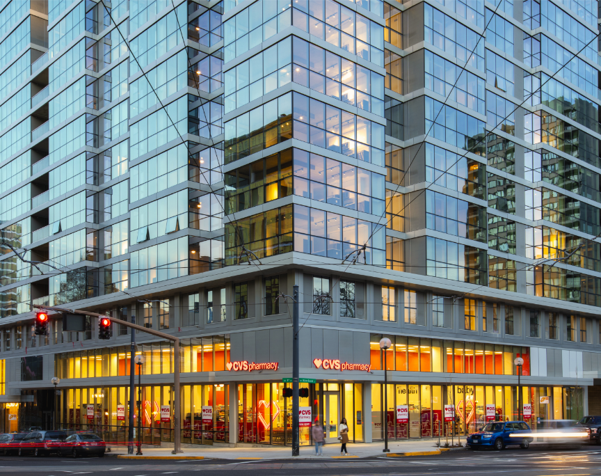 Exterior view of Collective on 4th in Portland, OR.