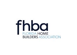 Florida Home Builders Association logo in navy and gold text on a white background