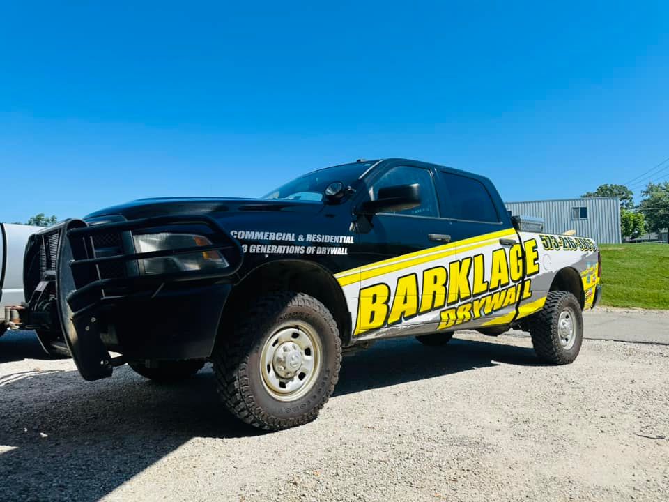 One of Barklage Drywall's Trucks Used for Visiting Missouri Properties to Provide Drywall Service