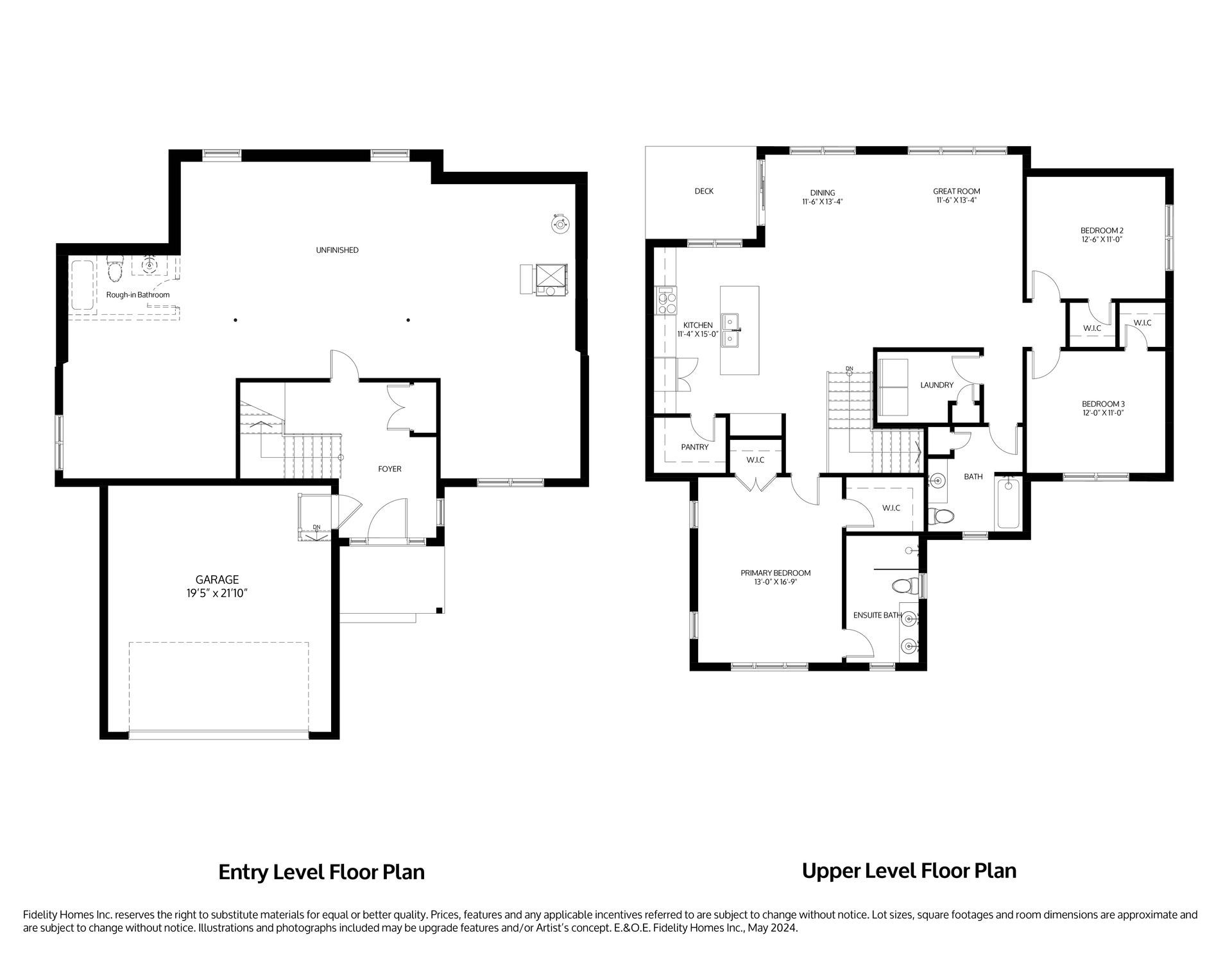 A black and white floor plan of the Odin model at Eastfields in Colborne