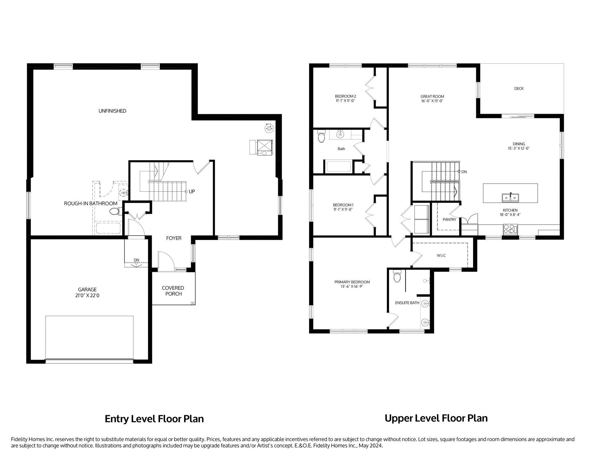 A black and white floor plan of the Rayna model at Eastfields in Colborne