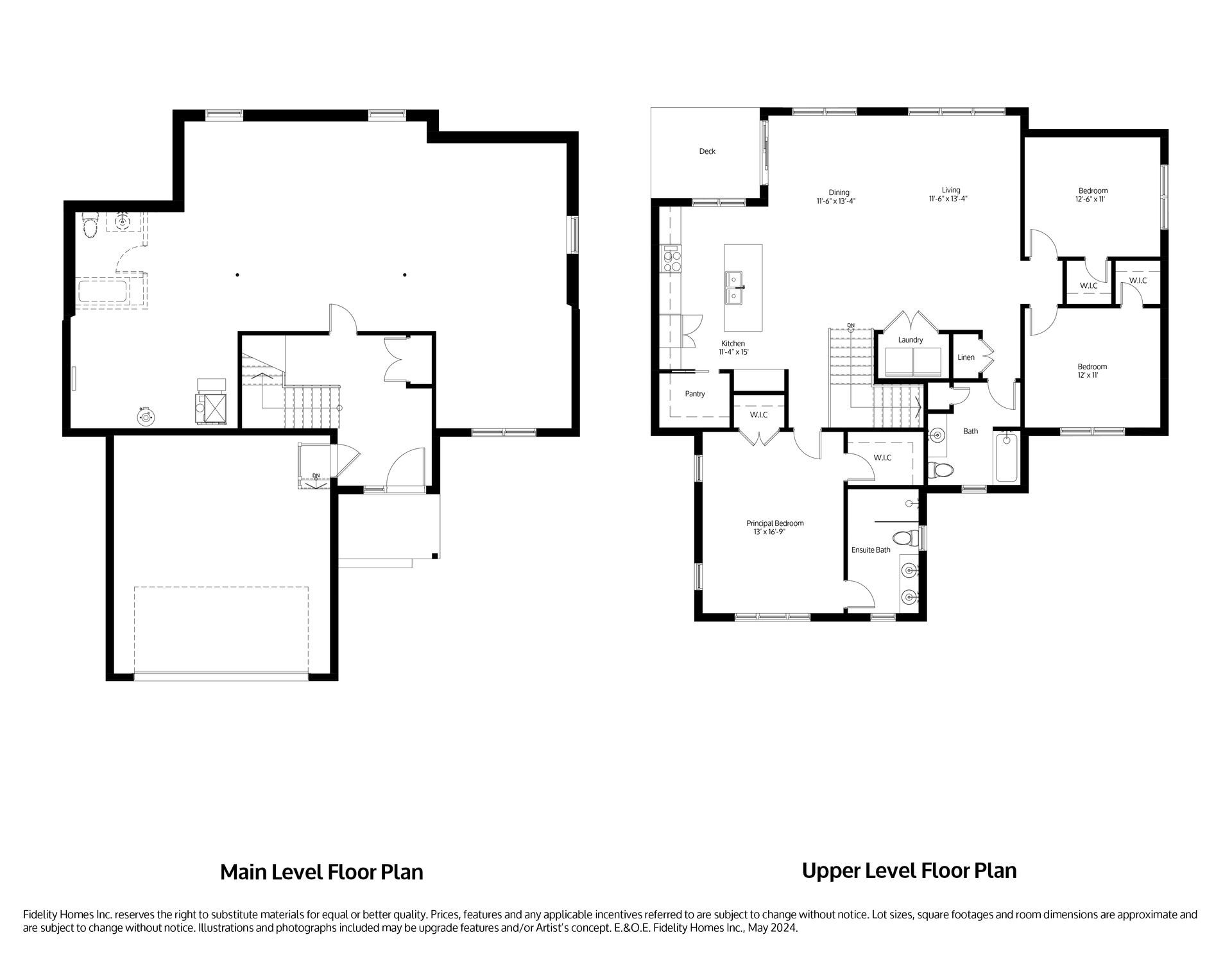 A black and white floor plan of the Odin model at Eastfields in Colborne