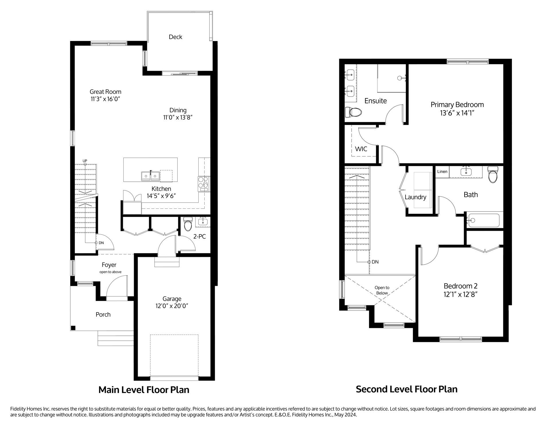 The DEVIN - Townhome Model Blacklines