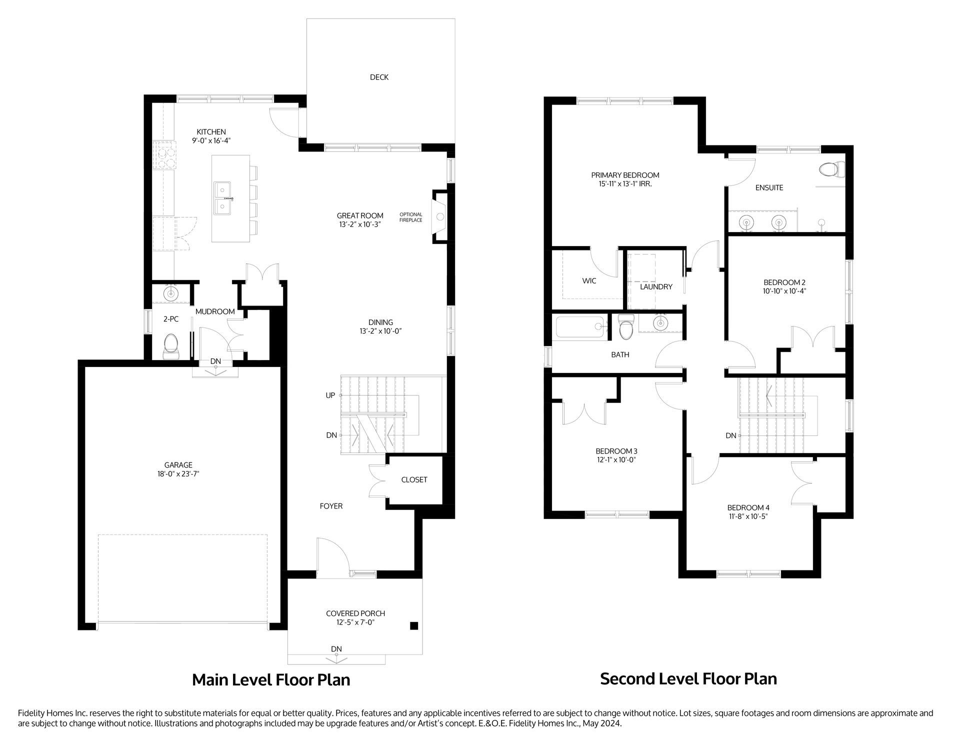 A black and white floor plan of the Frankie model at Eastfields in Colborne