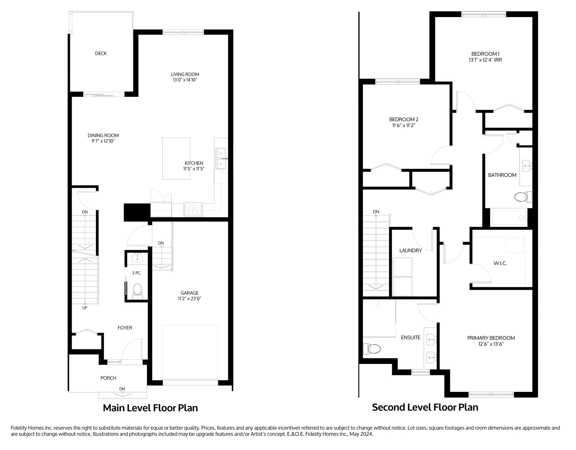 A black and white floor plan of the Florian model at Eastfields in Colborne