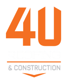 Orange “4U & CONSTRUCTION” logo with stylized lettering on a white background