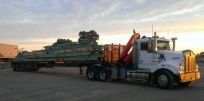 Truck transporting cargo across Australia