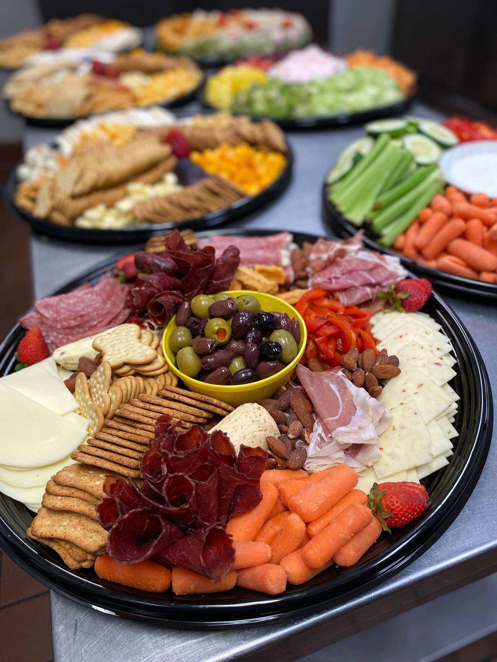 party platter with assorted meats and cheeses