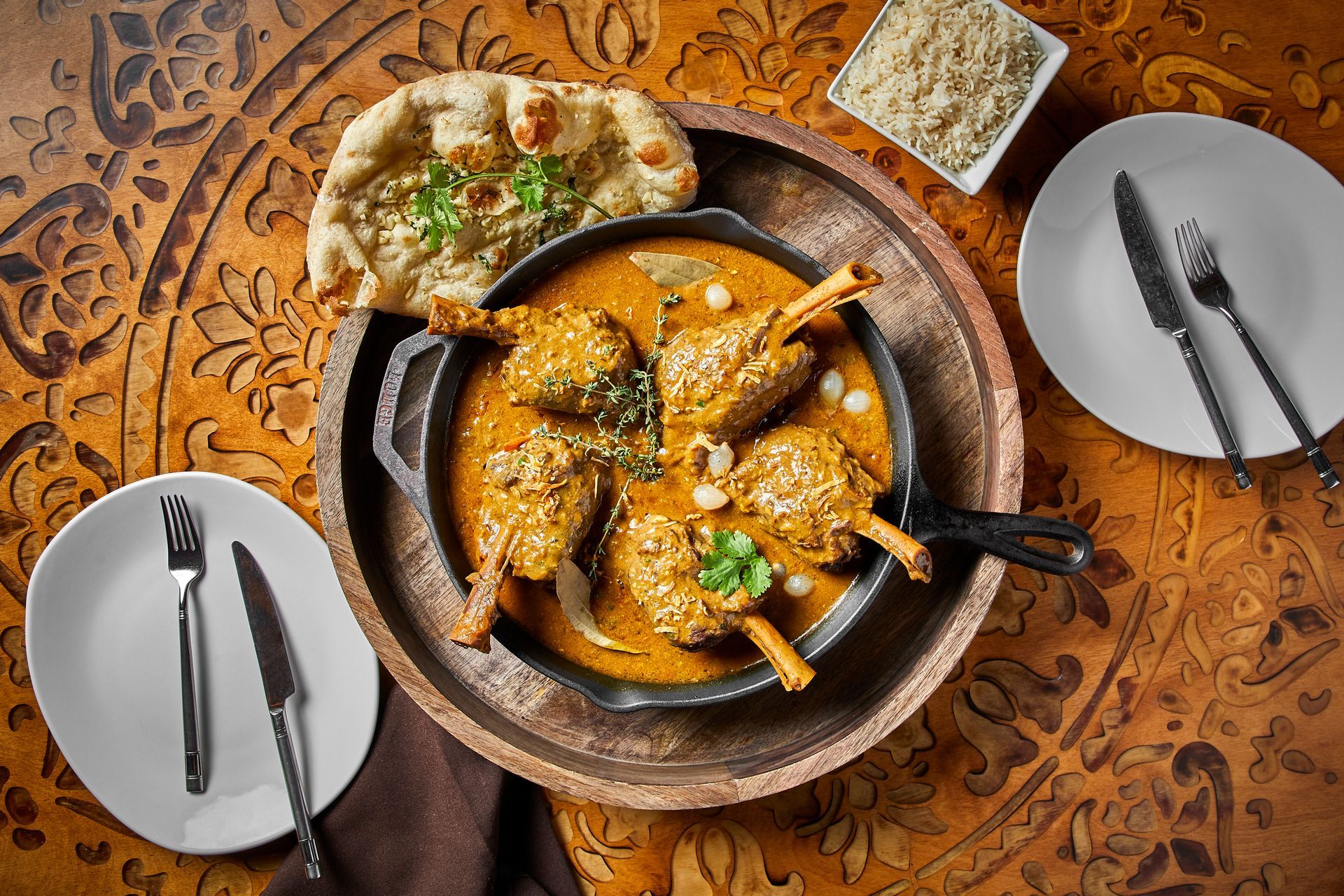 braised shank, black cardamom, clove demi-glace, with Kama-Kaze ghost pepper * As seen on Chicago's Best TV Hot & Spicy