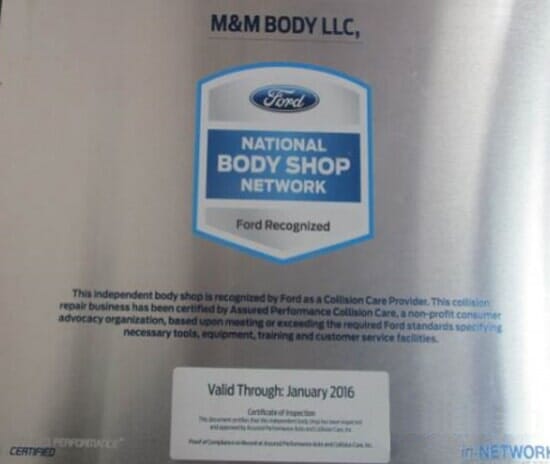 Ford National Body Shop Network - Albuquerque, NM - M & M Body LLC