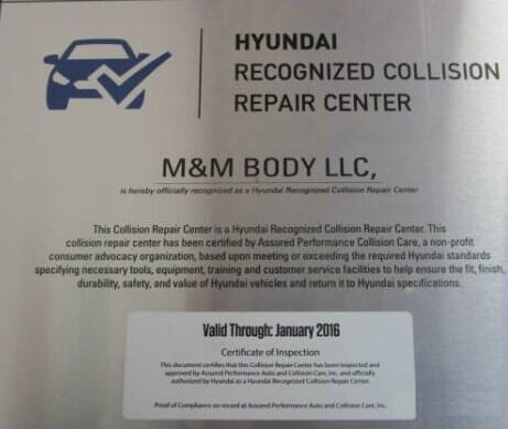 Hyundai Recognized Collision Repair Center - Albuquerque, NM - M & M Body LLC