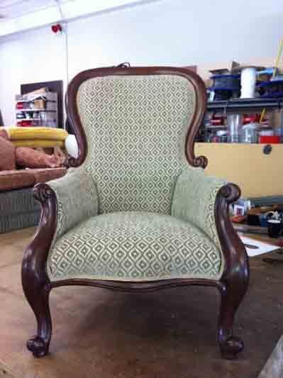 New upholstery installed on a chair