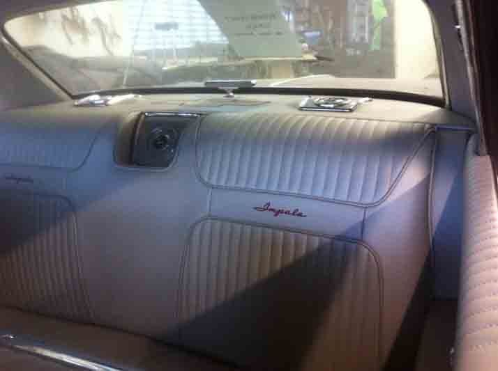 Upholstery work on a car in progress
