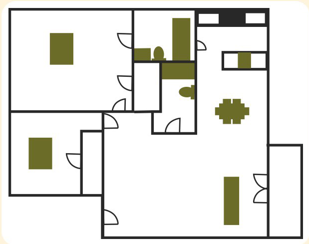 2 Bd / 2 Bth 92 Sq Ft