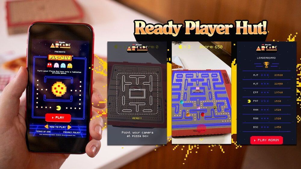 Pizza Hut's PAC-MAN® Augmented Reality Game