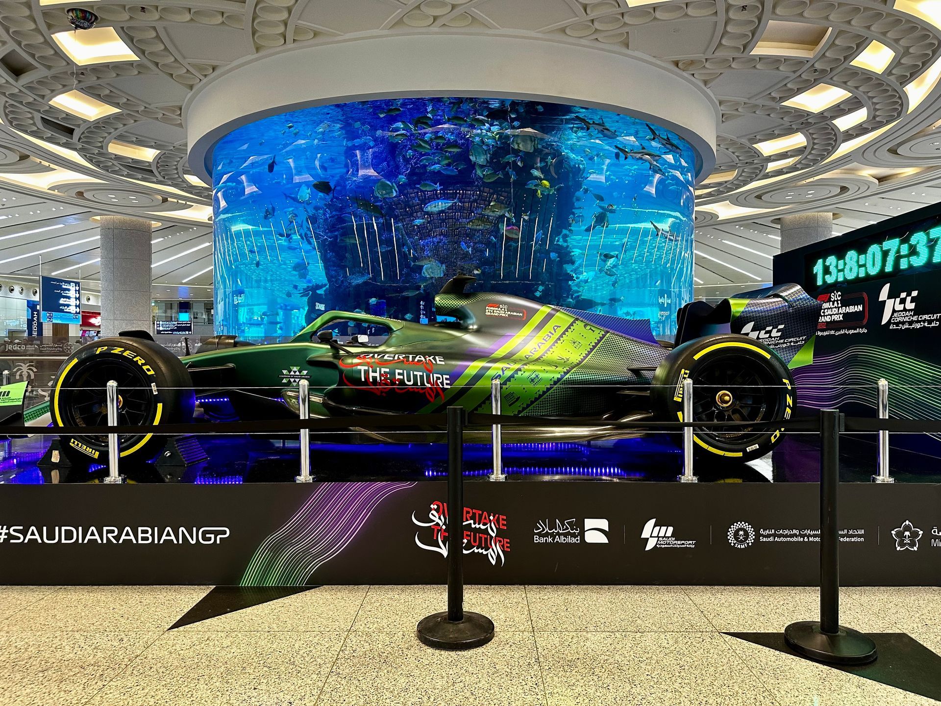 Saudi Arabia F1 OOH Advertising in Jeddah Airport