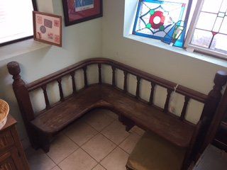 1880's Rounded Corner Church Altar Bench