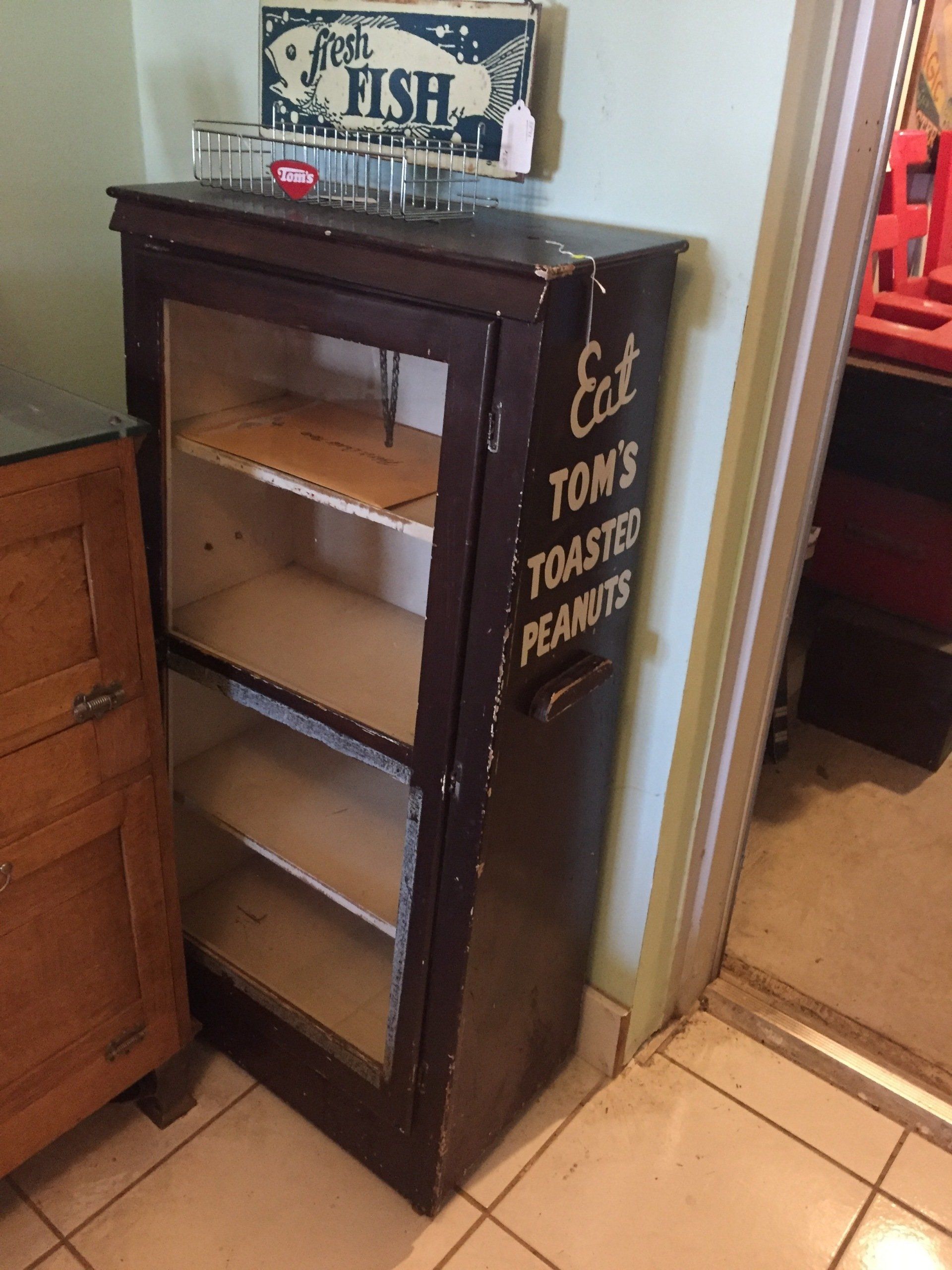1960s Tom's Slanted Peanut Cabinet