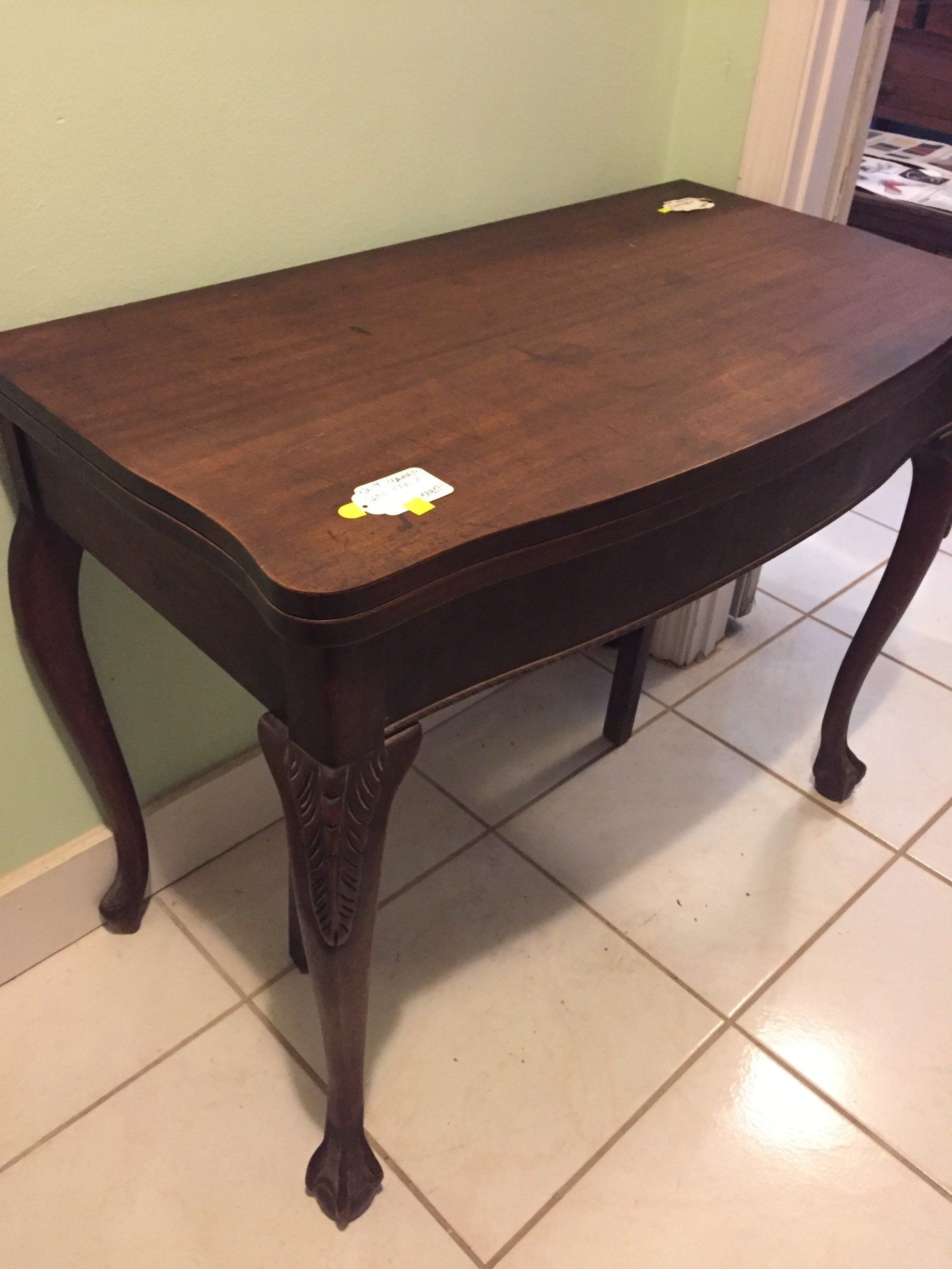 Mahogany Fold-Top Game Table