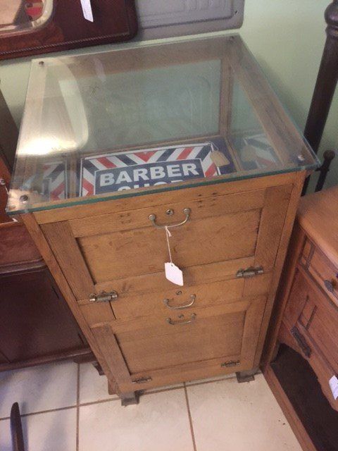 Oak Barber Cabinet