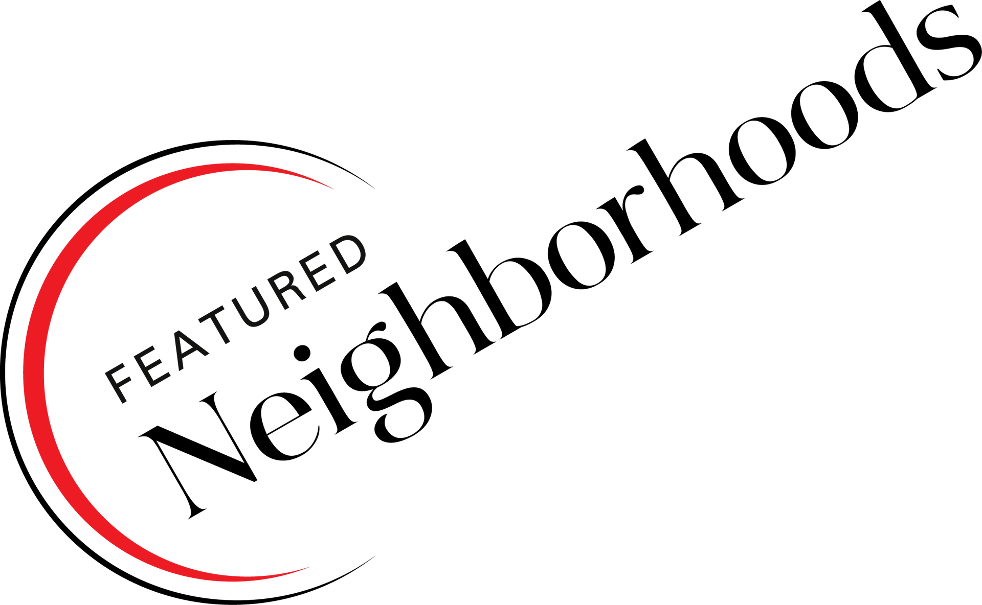 A logo for a company called featured neighborhoods