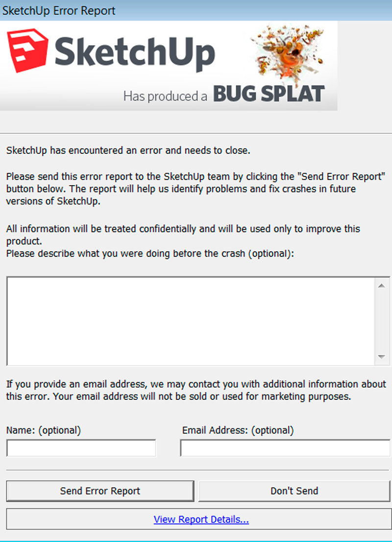 Crash message. Bugsplat. Багсплат.