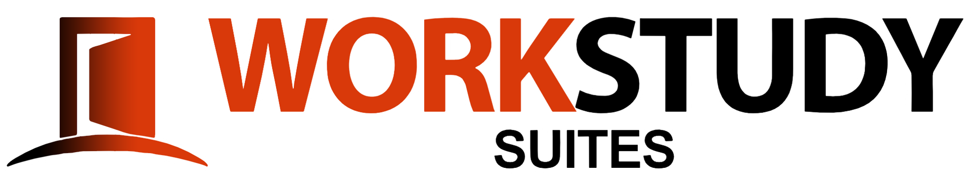 A logo for work study suites is shown on a white background