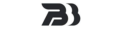 Logo of "BB" in white and black, with a stylized design.