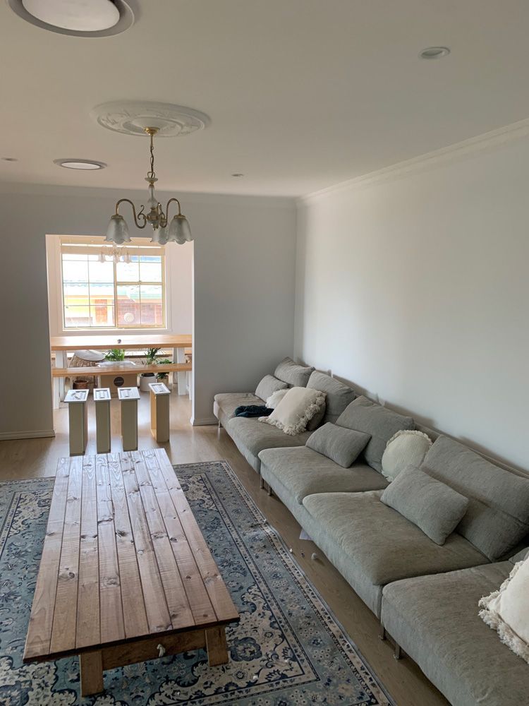 Living Room With White Walls — House Painting in Forster
