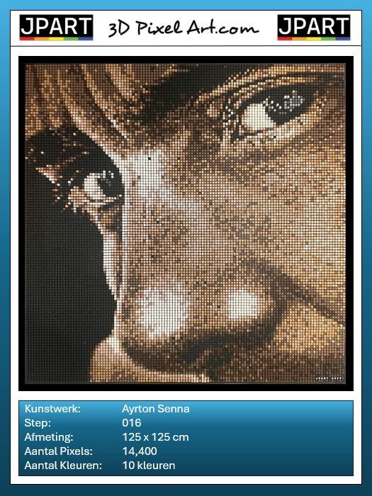 Een kruissteekpatroon van het gezicht van een man