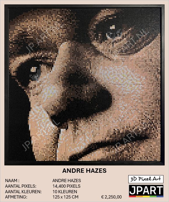 Een foto van een man met de naam andre hazes erop