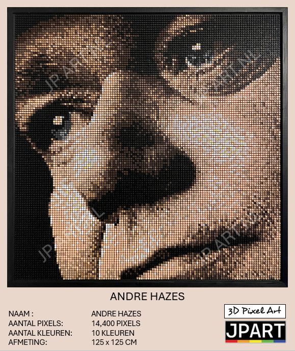 Een foto van een man met de naam andre hazes erop