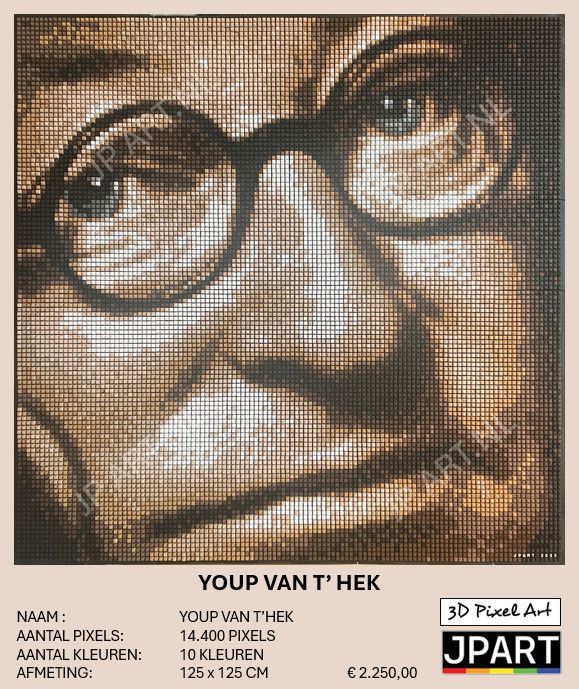 Herman brood is de naam van de kunstenaar achter deze pixel art