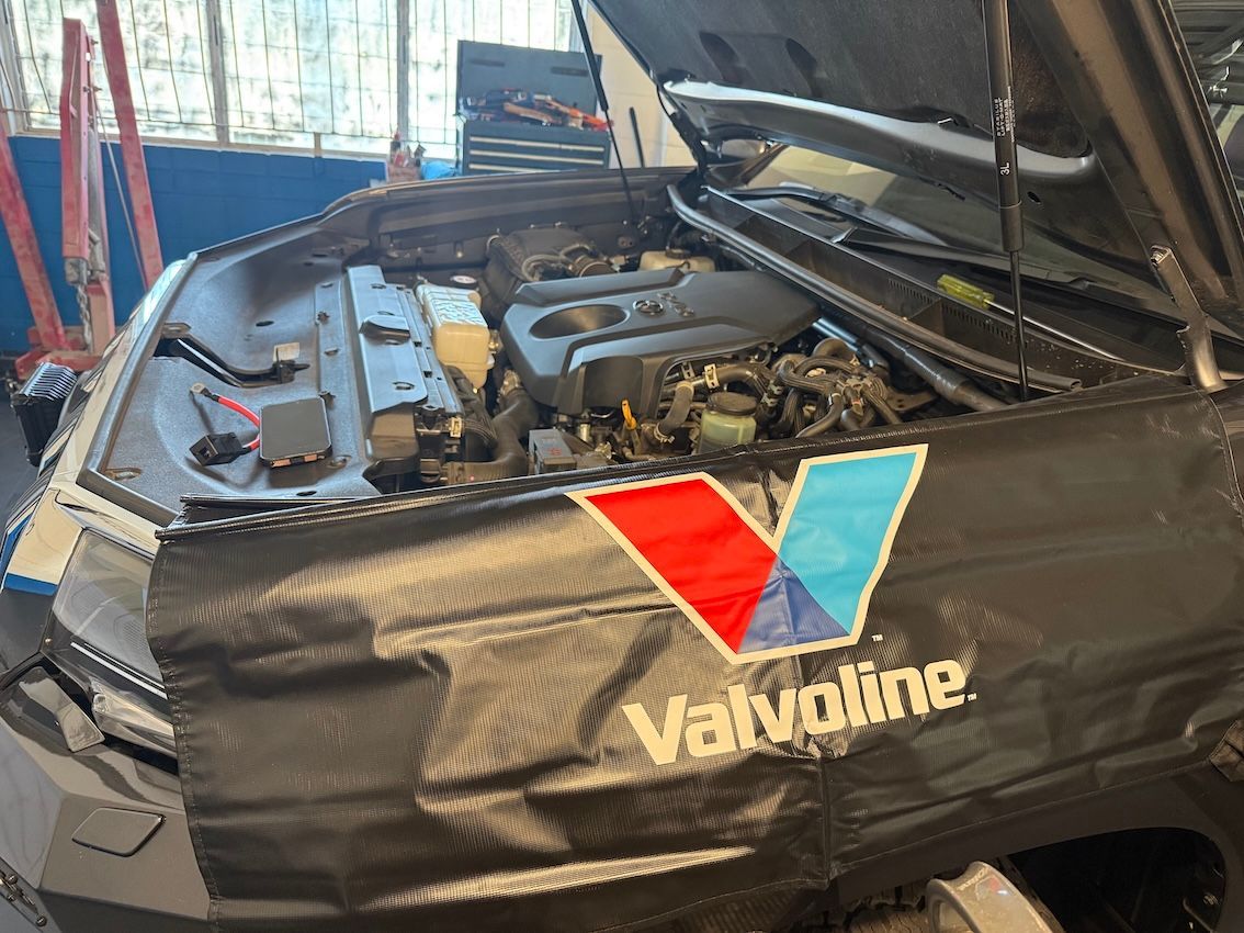 Hood Up Displaying Car Engine — Triple C Workshop in Springwood, QLD