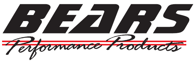 The logo for "BEARS Performance Products" in black, bold, italicized lettering with red horizontal lines underneath.