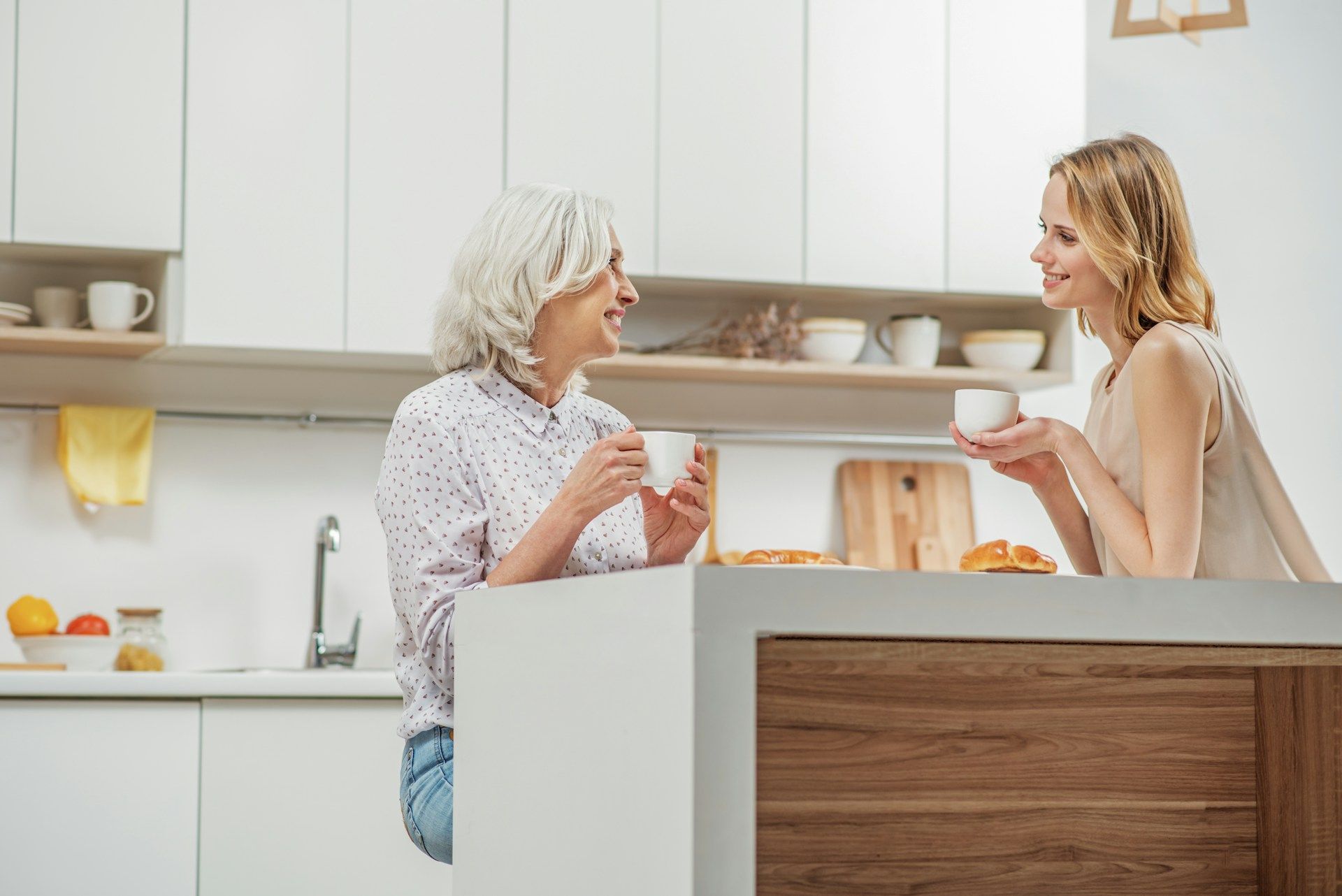 Skyscrapers and palm trees in Miami, Florida, on a sunny day.