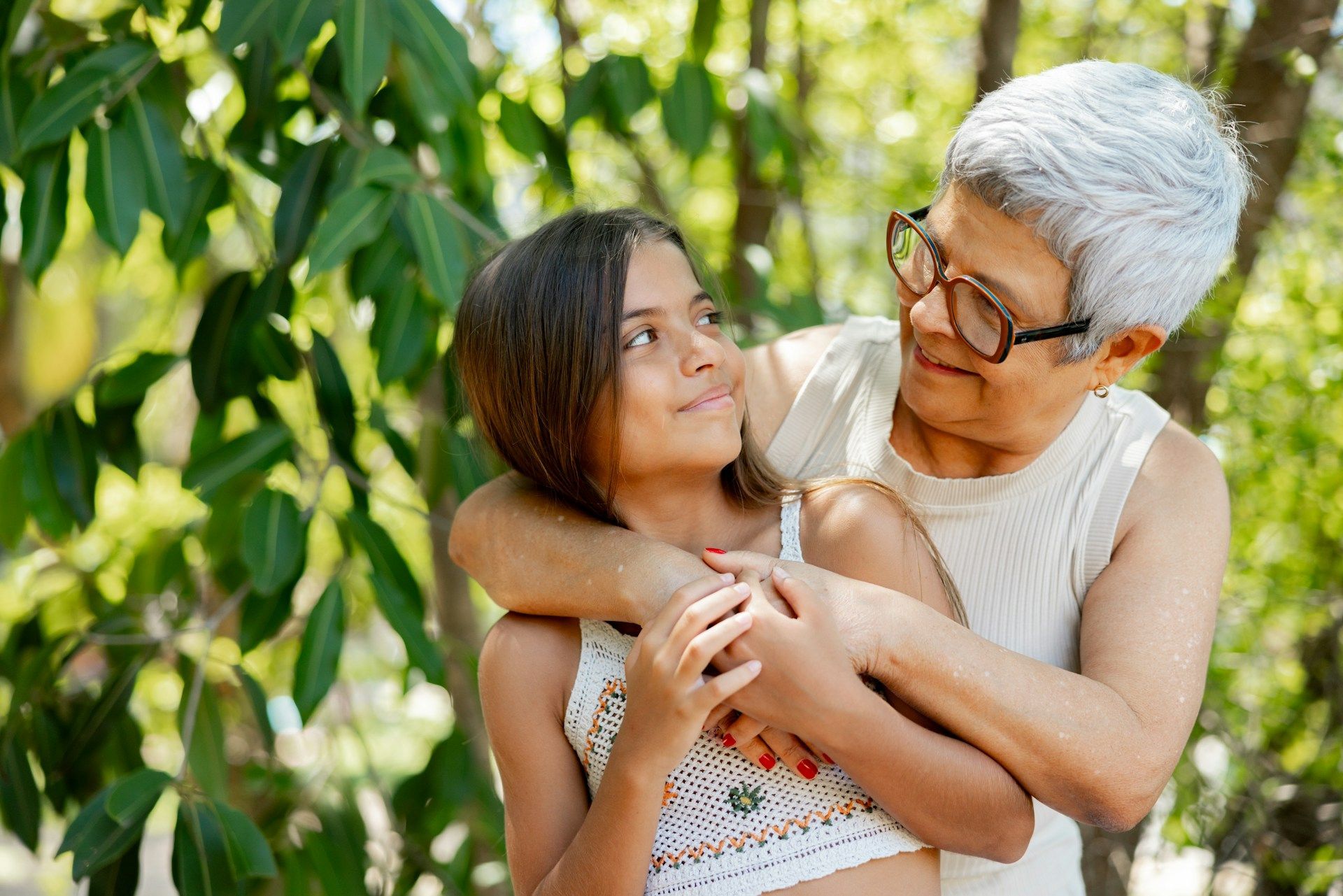 Skyscrapers and palm trees in Miami, Florida, on a sunny day.