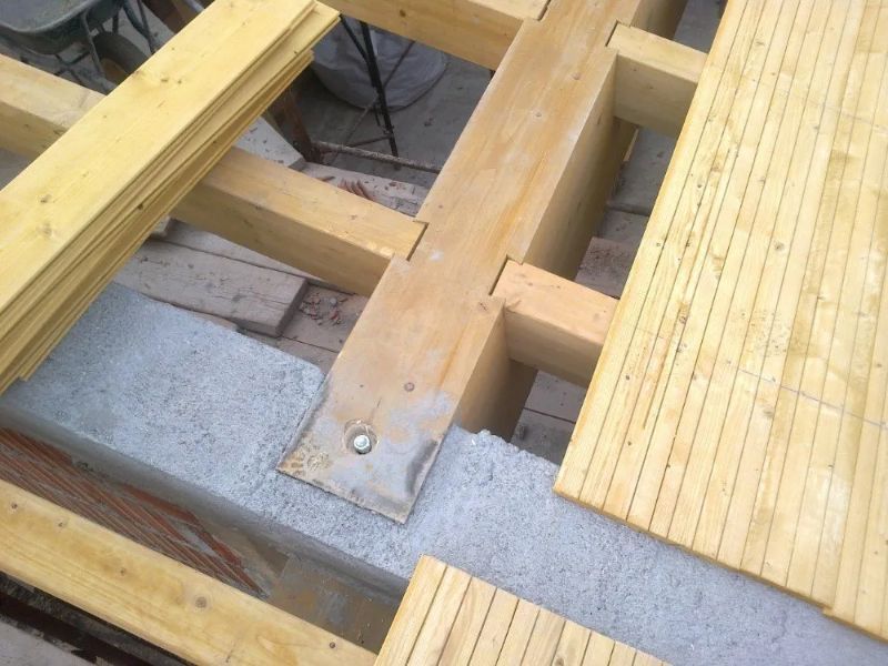 costruzione di una copertura in legno