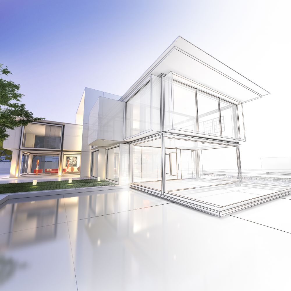 progettazione di abitazione moderna su due piani