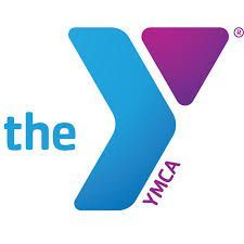 The ymca logo is a blue arrow with a purple triangle in the middle.