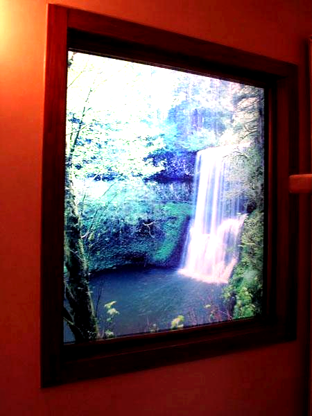 Paesaggio con cascata