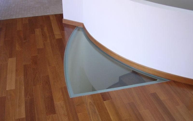 Chiusura a pavimento in cristallo di sicurezza